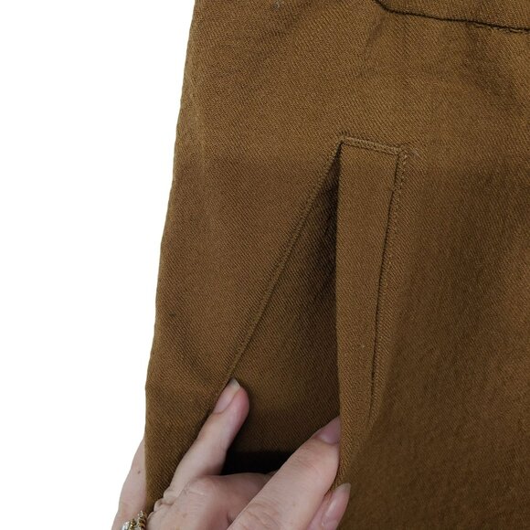 James Perse Camel Brown Cropped Twill Jogger Track Pants Womens - Picture 12 of 13